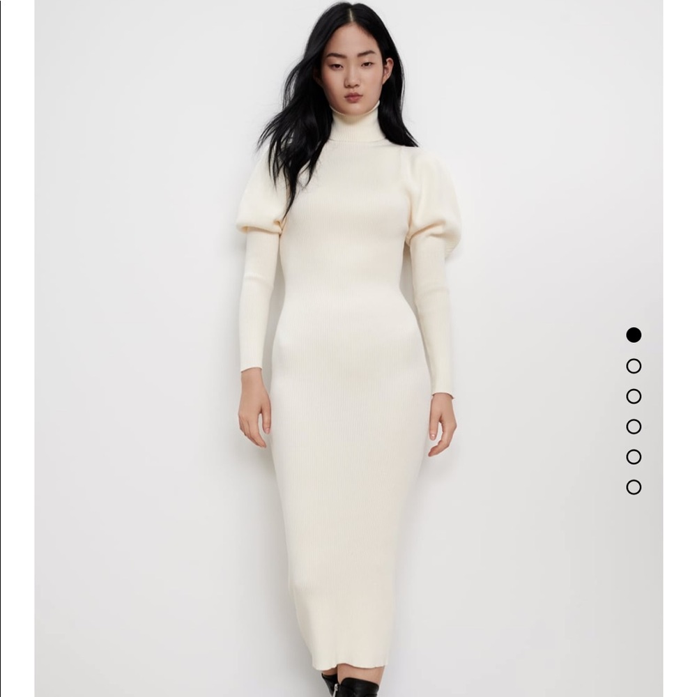 ZARA balloon sleeve knit dress NWT